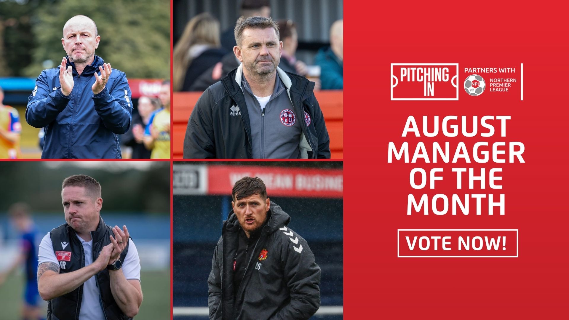 Choose your Northern Premier League Manager of the Month