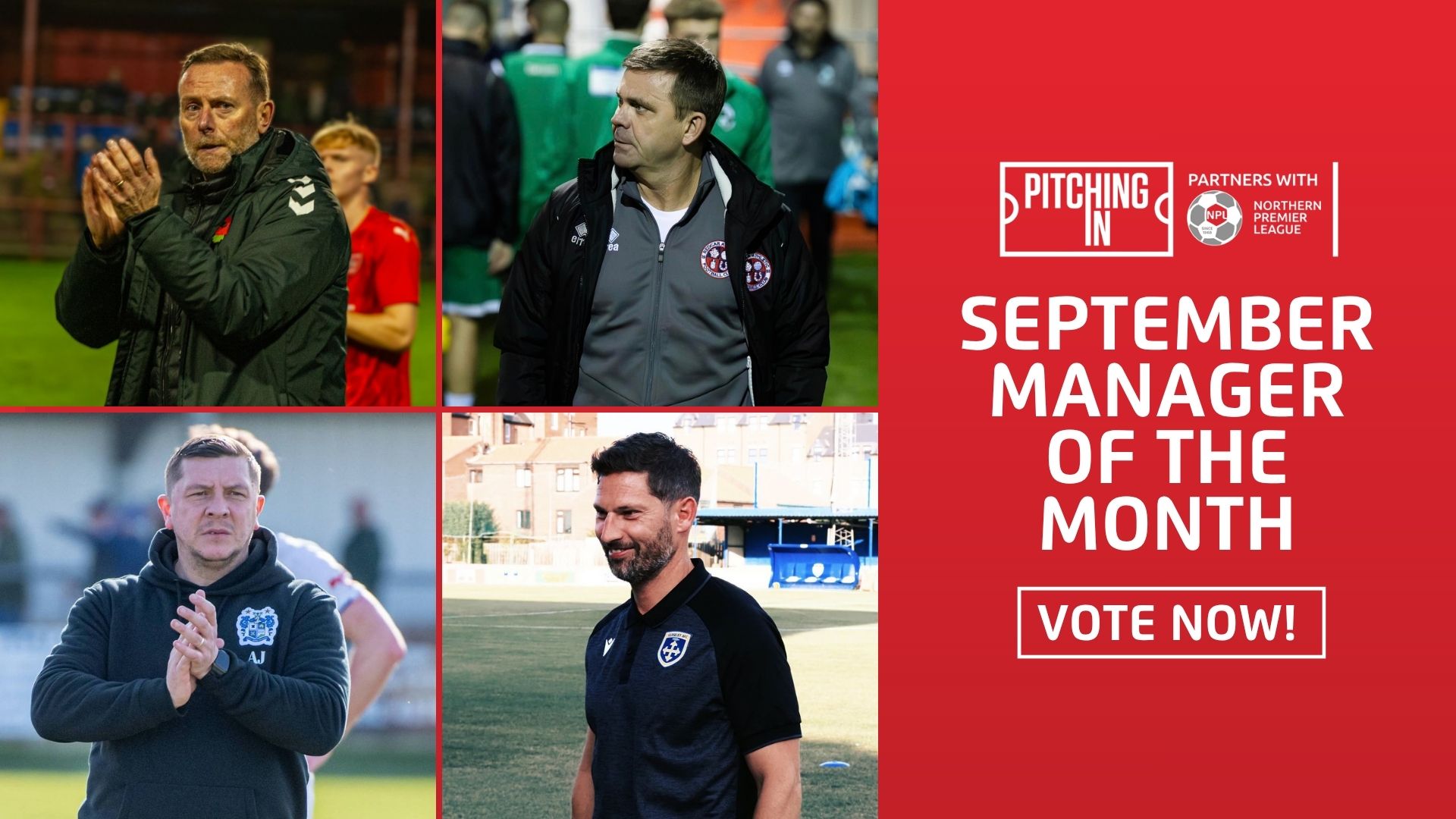 Choose your Northern Premier League Manager of the Month